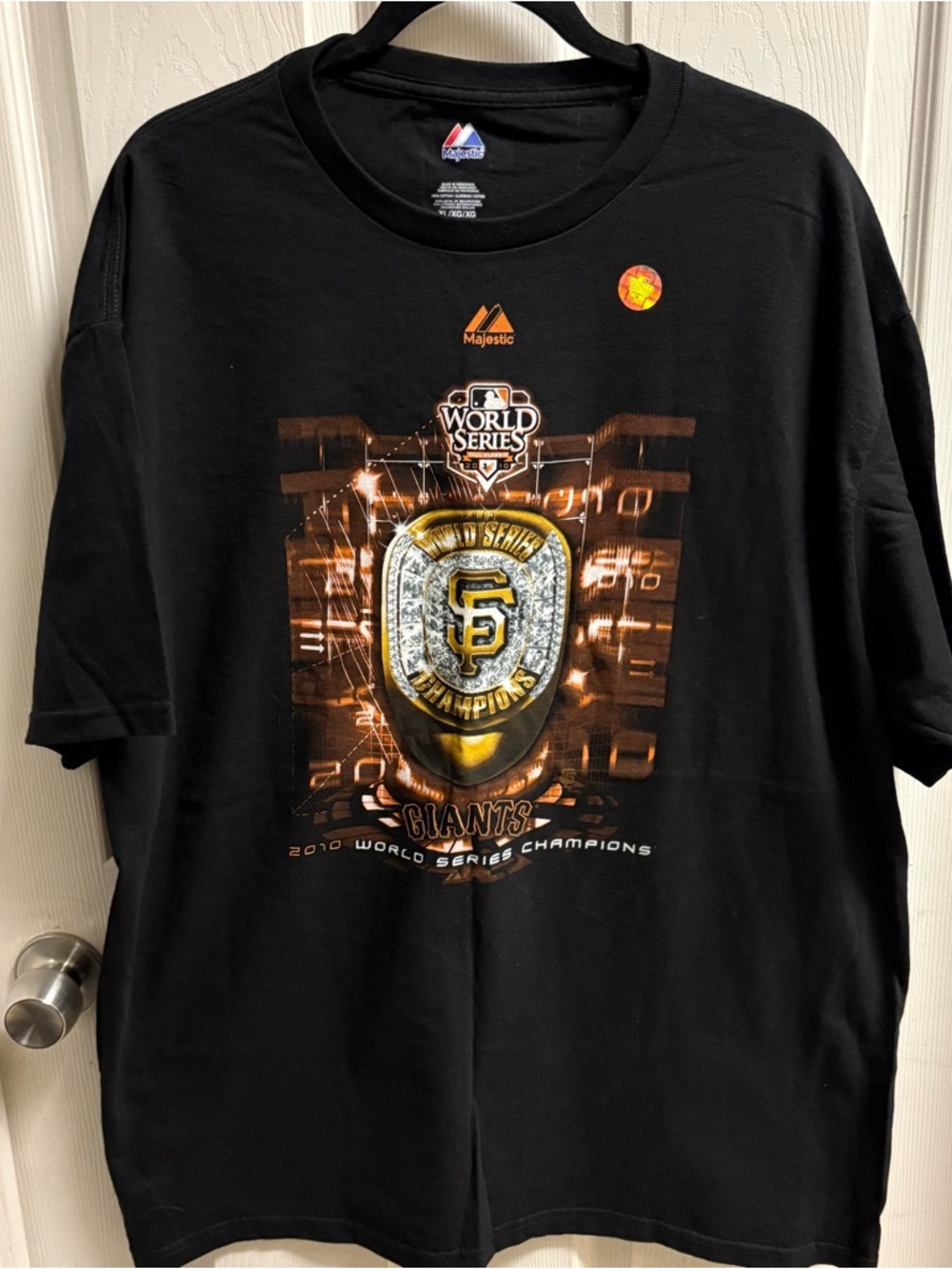 Majestic San Francisco Giants Gold and Black World Series Ring Graphic Tee